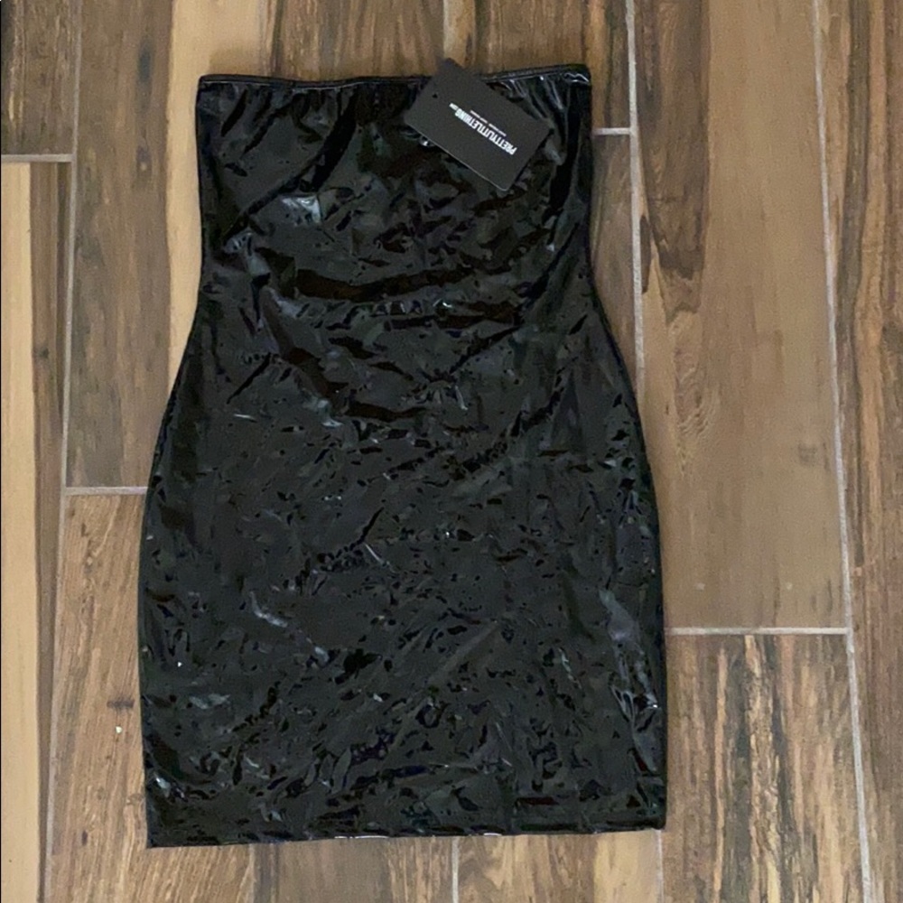 Pretty Little thing latex vinyl dress